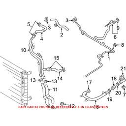 VW HVAC Heater Hose 1K0122157HE